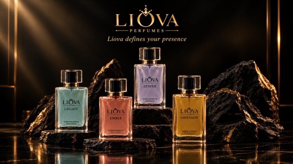 LIOVA Perfumes collection — Legacy, Ember, Zenith and Obsession Extrait de Parfum